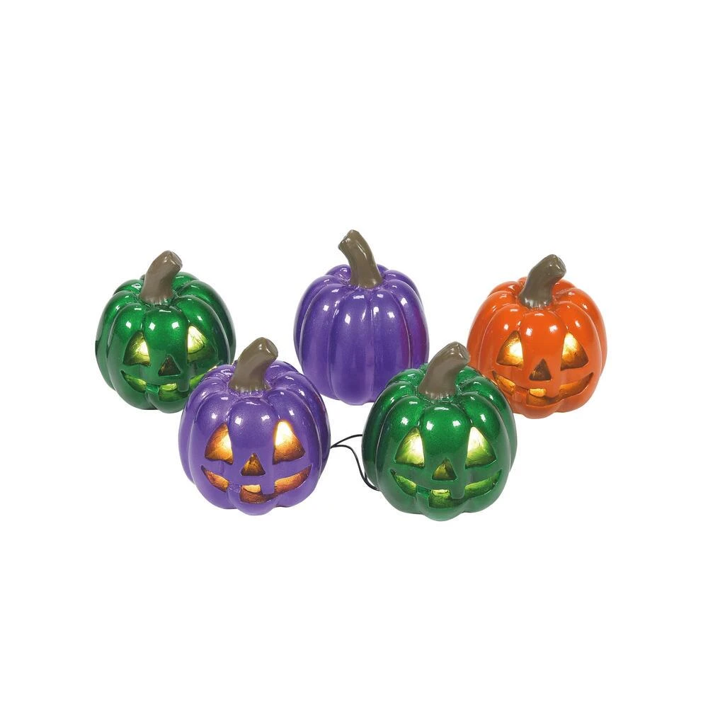 Department 56 Lit Shiny Pumpkin String Light - Image 2