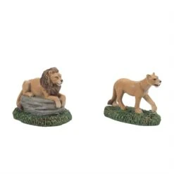 Department 56 Zoological Garden Lion - Set Of 2
